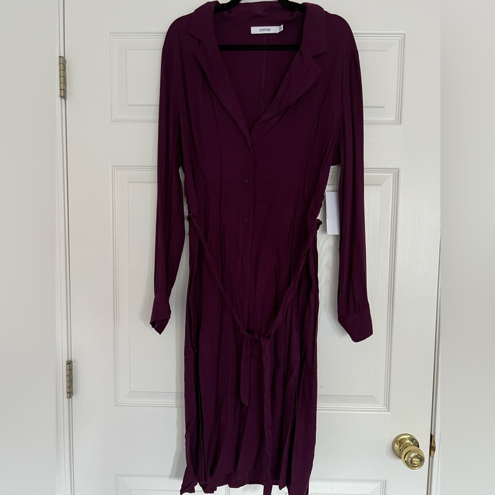 Plum midi dress